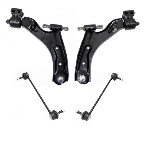 TRQ 4pc Suspension Kit Control Arms Ball Joints Sway Bar Links For