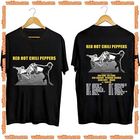 Red Hot Chili Peppers Rhcp Tour Double Sides Apparel