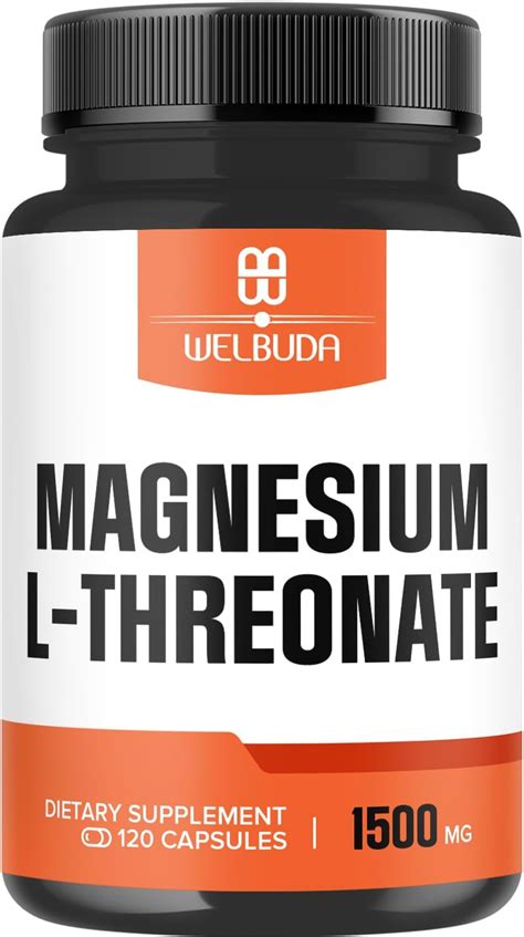 12 Purified Magnesium L Threonate Capsules 1500 Mg 120 Capsules Providing