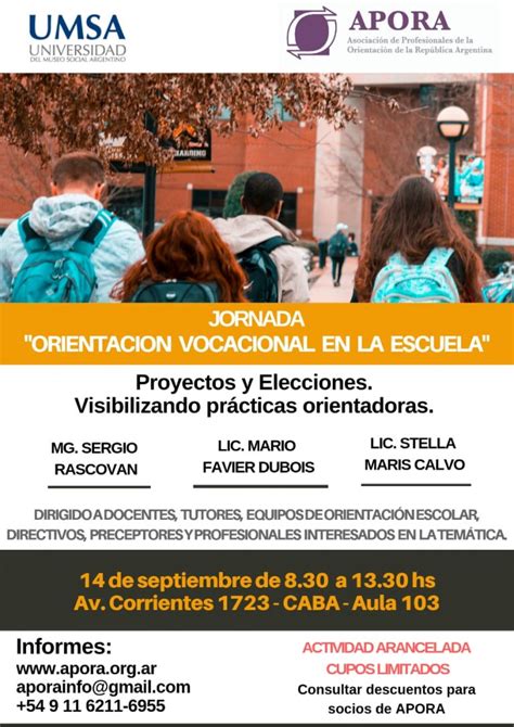 Jornada Orientaci N Vocacional En La Escuela Proyectos Y Elecciones