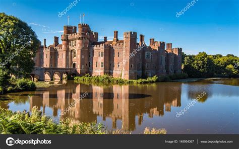 A moated brick castle in Southern England – Stock Editorial Photo ...