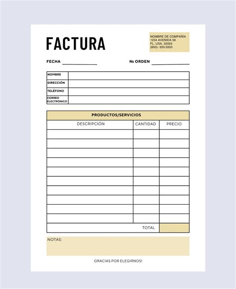 Facturas Para Imprimir Gratis Plantillas Para Facturas GRATIS En