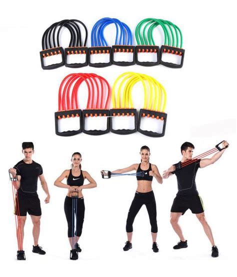 Chest Expander Resistance Band 5 Detachable Strong Latex Toning Tube