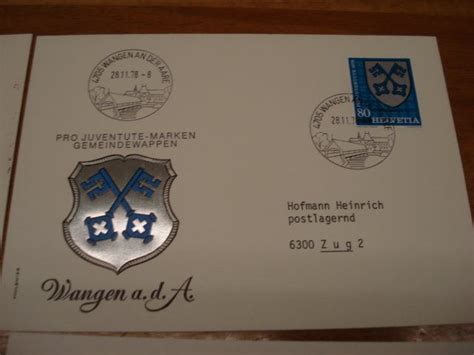 Pro Juventute 1978 FDC Satz Einzel Stempel Der Gemeinden Kaufen