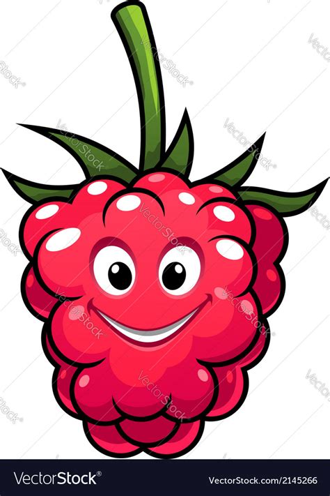 Happy Cheeky Cartoon Raspberry Royalty Free Vector Image