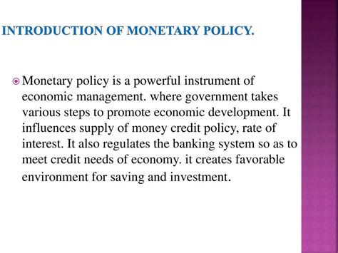 Objectives Of Monetary Policy Powerpoint Slides Learnpick India