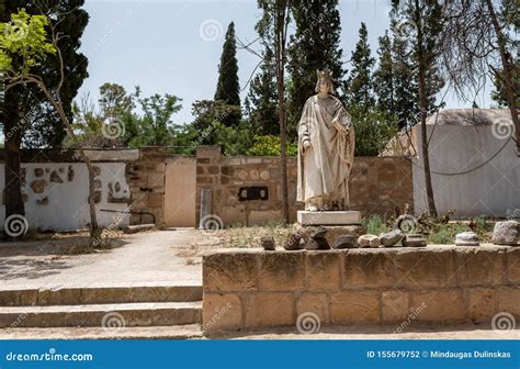 Broken Monument and Statue in Carthage National Museum in Tunisia Stock ...