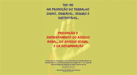 Tre Ms Preven O E Enfrentamento Do Ass Dio Moral Do Ass Dio Sexual E Da Discrimina O