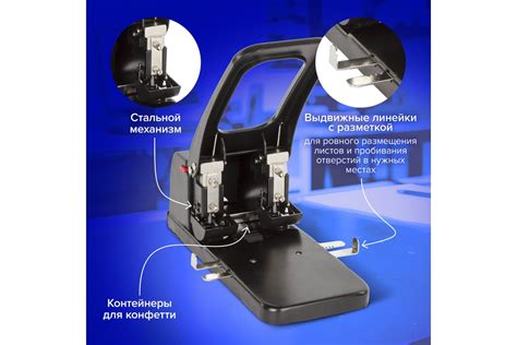 Дырокол BRAUBERG металлический МОЩНЫЙ "Heavy duty", до 100 листов ...
