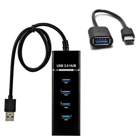 Kit Mobilador Hub Usb Portas E Cabo Otg Para Celular Submarino