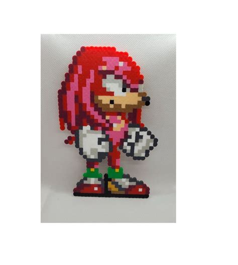 Knuckles Perler Beads Pixel Art Video Game Art Sonic Tails Sega