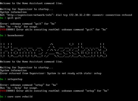 Error Returned From Supervisor System Is Not Ready With State Setup Home Assistant Os Home