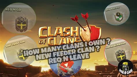 How Many Clans I Own New Feeder Clan For Low Donaters Req N Leave Feat Clash Of Clans Youtube