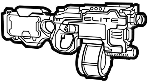 Nerf Gun Coloring Pages - Free Printable Coloring Pages for Kids