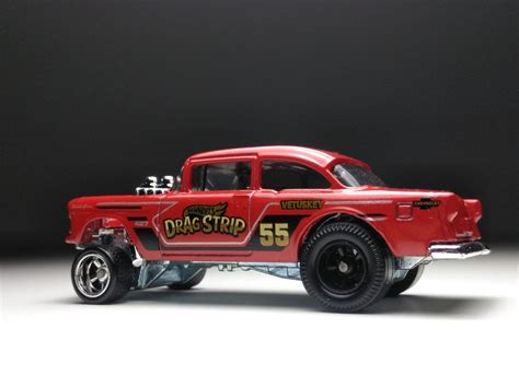 Hot Wheels Chevy Bel Air Gasser Drag Strip Custom Real Rubber Tires Chevy Chevy Bel