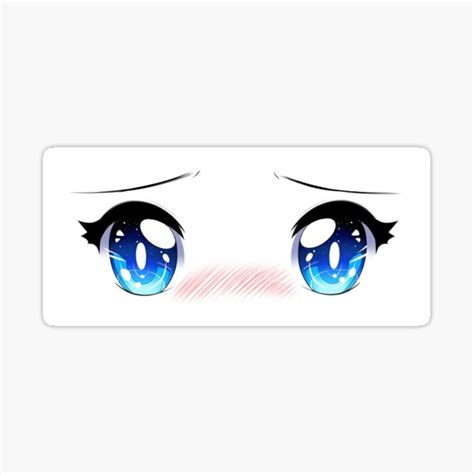 "blue anime eyes" Sticker for Sale by pigeonplushie | Redbubble