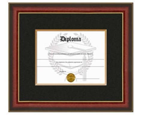 Diploma Frame Matte Mahogany Etsy