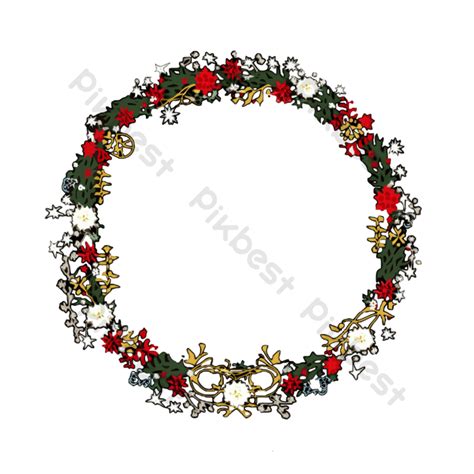 Christmas Wreath Border PNG Images | AI Free Download - Pikbest