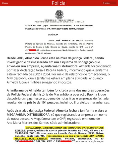 Empresa Aberta Em Nome De Laranja De Almeida Sousa E Sua Esposa Tem