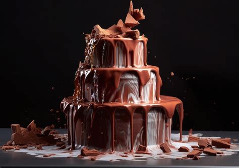 Premium Photo | Chocolate splash sweet chocolate waterfall World ...
