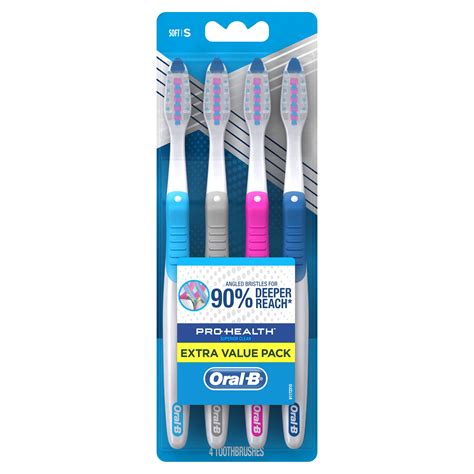 Oral B Crossaction Deep Reach Manual Toothbrush Soft 4 Count