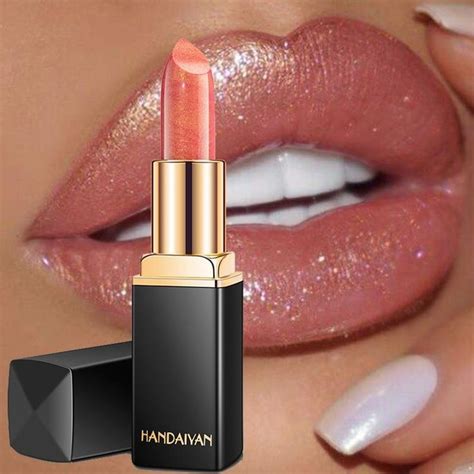 Waterproof Long Lasting Pigment Nude Pink Mermaid Shimmer Lipstick Makeup Shimmer Lipstick