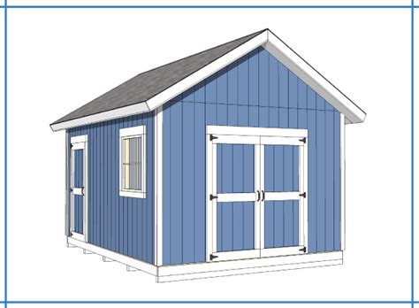 12x16 Shed DIY Plans - Gable Roof - Build Blueprint