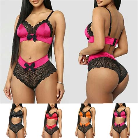FEMMES DENTELLE SEXY Lingerie Bikini String Soutien Gorge String Sous R EUR 8 52 PicClick FR