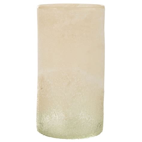 FELII Glazen Vaas Nude Beige Cilinder Cm Hoog