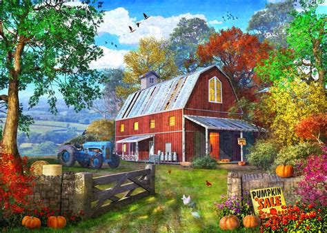 ArtStation - Pumpkin Farm, Dominic Davison | Farm paintings, Pumpkin ...