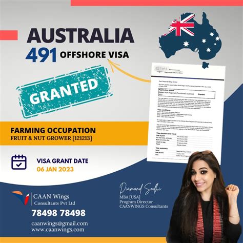 AUSTRALIA 491 Offshore Visa Grant 06 JAN 2023 CAAN Wings Consultants