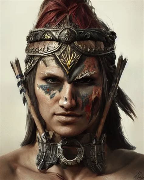 Barbarian Warrior Strong Portrait Intricate Stable Diffusion Openart