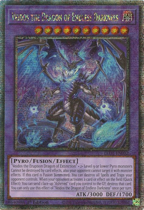 Veidos The Dragon Of Endless Darkness Quarter Century Secret Rare