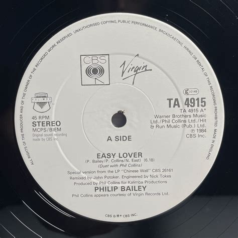 Philip Bailey Phil Collins Easy Lover Vinilo Lp Record Etsy