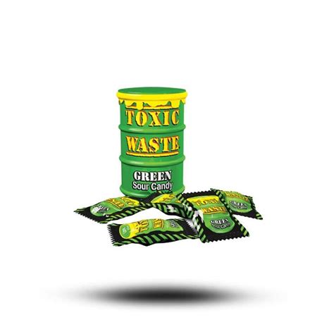 Toxic Waste Green Sour Candy Drum 42 Gr Amerikanische Süßigkeiten