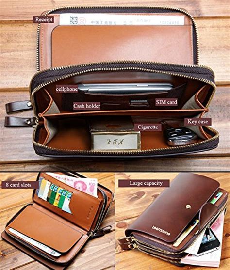 Teemzone Men S Genuine Leather Business Clutch Bag Handbag Wallet