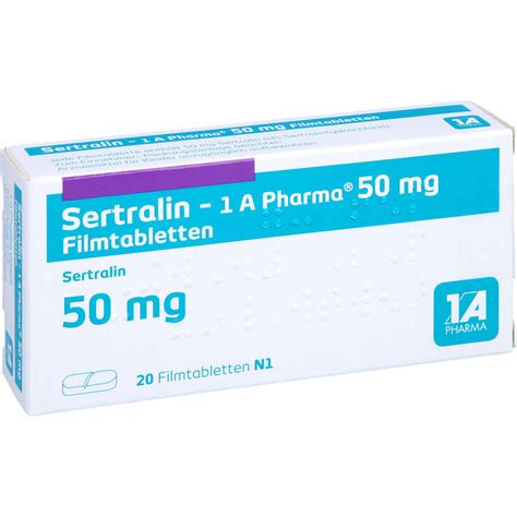 Sertralin 1A Pharma 50 Mg Filmtabletten 20 St Auf E Rezept Kaufen APONEO