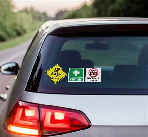 Vehicle Safety Stickers New Signs