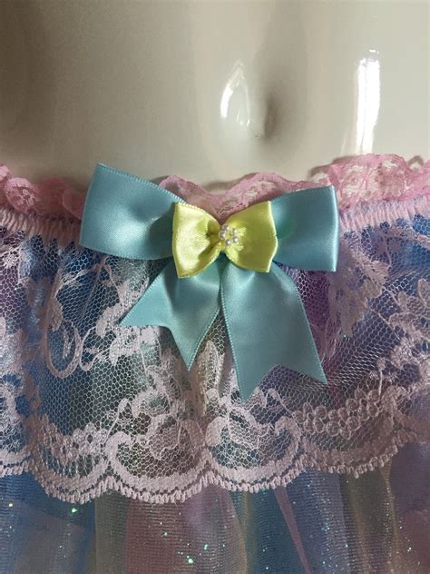 Baby Blue Satin Sissy Bikini Panties With Sparkly Tutu Frills Etsy UK
