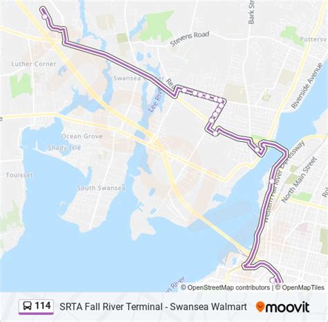 114 Route Schedules Stops And Maps Fall River Terminal Via Route 6