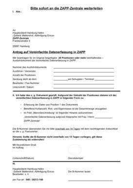 Ausf Llbar Online Antrag Auf Vereinfachte Datenerfassung In Zapp Fax