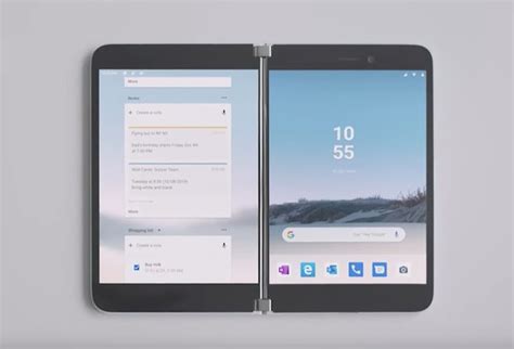 Katlanabilir telefon Microsoft Surface Duo kanlı canlı görüntülendi
