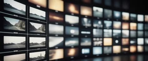 Premium Photo | A Wall Full of Different Types of Television Screens