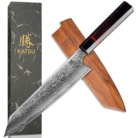 Couteau De Chef Kiritsuke Damas Couteau De Cuisine Japonais Manche