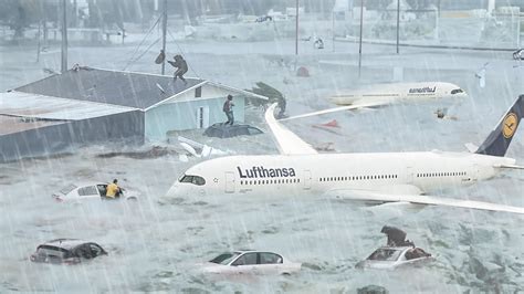 Airport In Germany Went Under Water Flash Flooding In Frankfurt