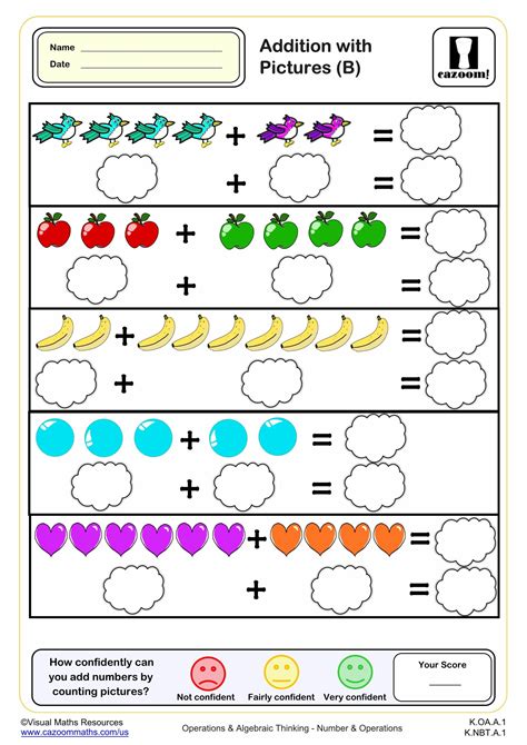 Addition With Pictures B K Grade Pdf Addition Worksheets Worksheets Library