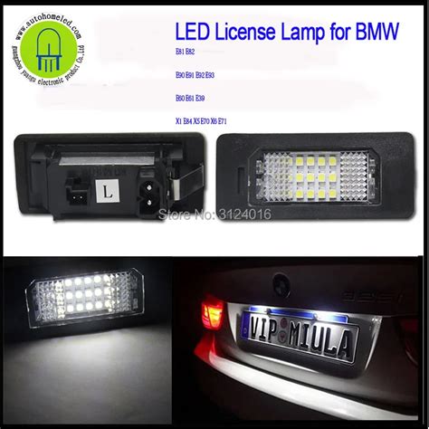 2PC X dahosun Canbus Led Da Matrícula Lâmpada Luz para BMW E39 E46 E60N