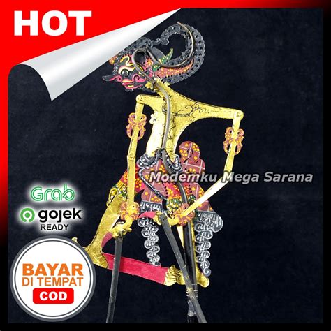 Jual Souvenir Wayang Kulit Mini Caperan Super Cm Bima Werkudara