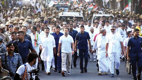 Bharat Jodo Yatra Rahul Gandhi Marches Via Mysuru City Star Of Mysore