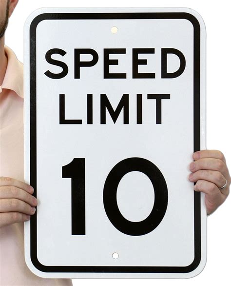 Speed Limit 10 Traffic Sign R2 1 10 Sku X R2 1 10